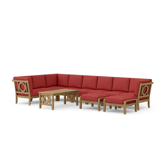 High - Quality Teak Furniture - Natsepa 11 - Piece Sectional Set - Teak HQ™