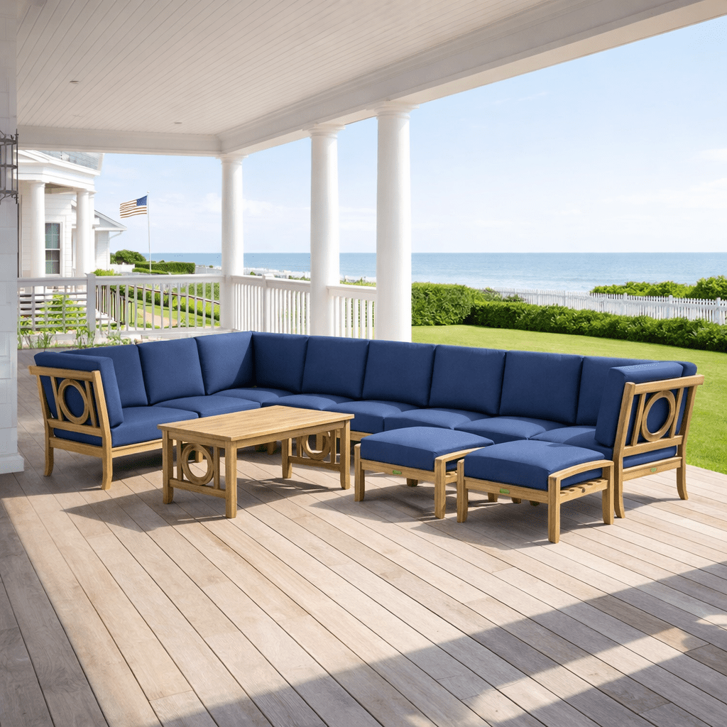 High - Quality Teak Furniture - Natsepa 11 - Piece Sectional Set - Teak HQ™