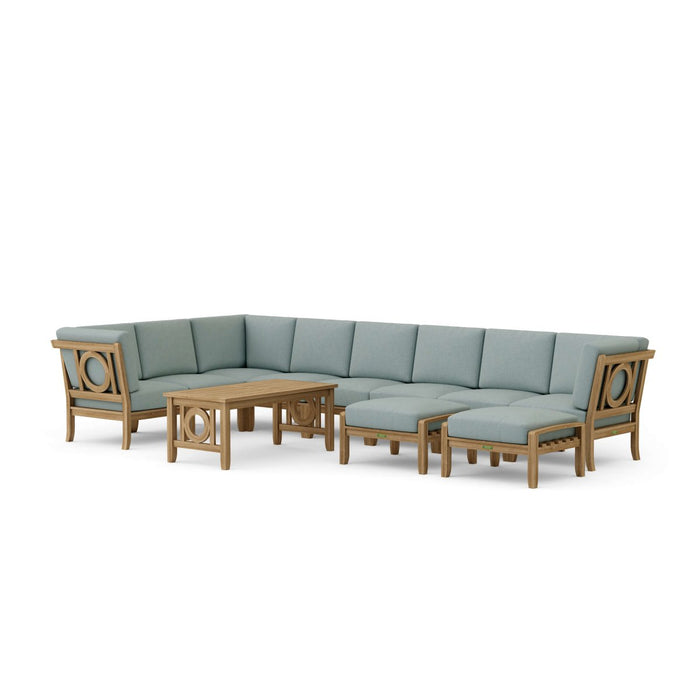 High - Quality Teak Furniture - Natsepa 11 - Piece Sectional Set - Teak HQ™