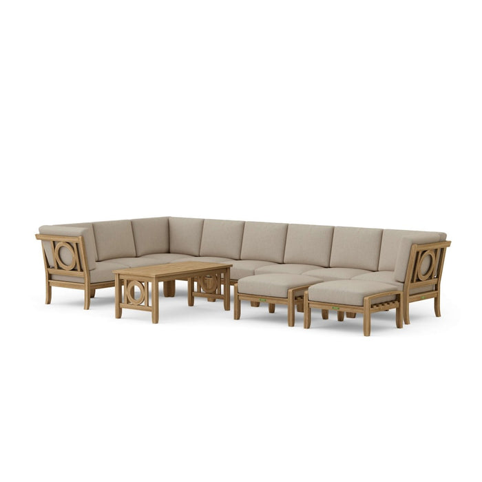 High - Quality Teak Furniture - Natsepa 11 - Piece Sectional Set - Teak HQ™