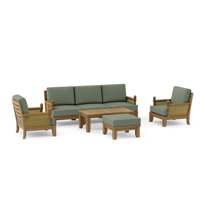 High - Quality Teak Garden Furniture - Luxe 7 - Piece Sectional Set - Teak HQ™