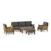High - Quality Teak Garden Furniture - Luxe 7 - Piece Sectional Set - Teak HQ™