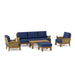 High - Quality Teak Garden Furniture - Luxe 7 - Piece Sectional Set - Teak HQ™