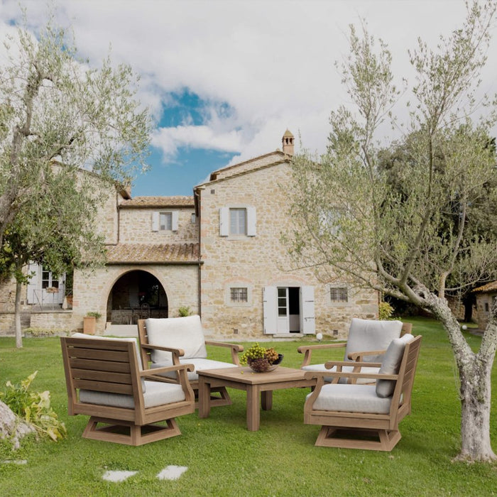 High - Quality Teak Outdoor Furniture - Riviera 5 - Piece Set - Teak HQ™