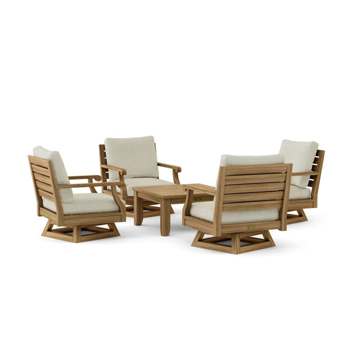 High - Quality Teak Outdoor Furniture - Riviera 5 - Piece Set - Teak HQ™