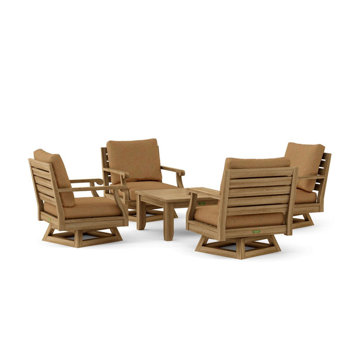 High - Quality Teak Outdoor Furniture - Riviera 5 - Piece Set - Teak HQ™