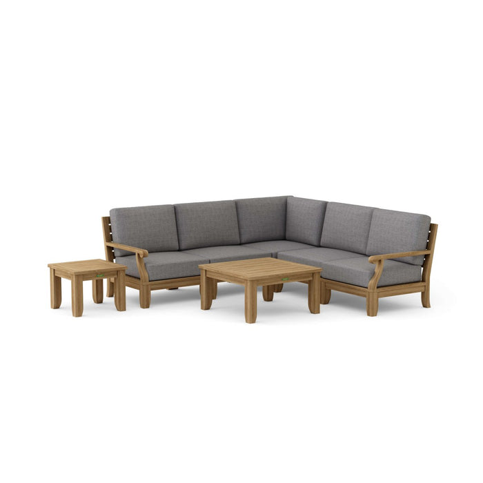 Indonesian Teak Furniture - Riviera 7 - Piece Sectional Set - Teak HQ™