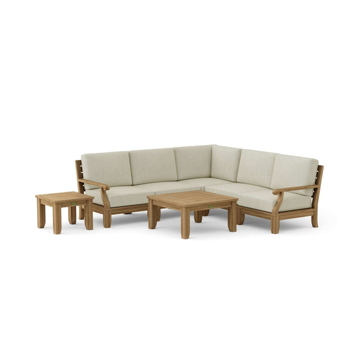 Indonesian Teak Furniture - Riviera 7 - Piece Sectional Set - Teak HQ™