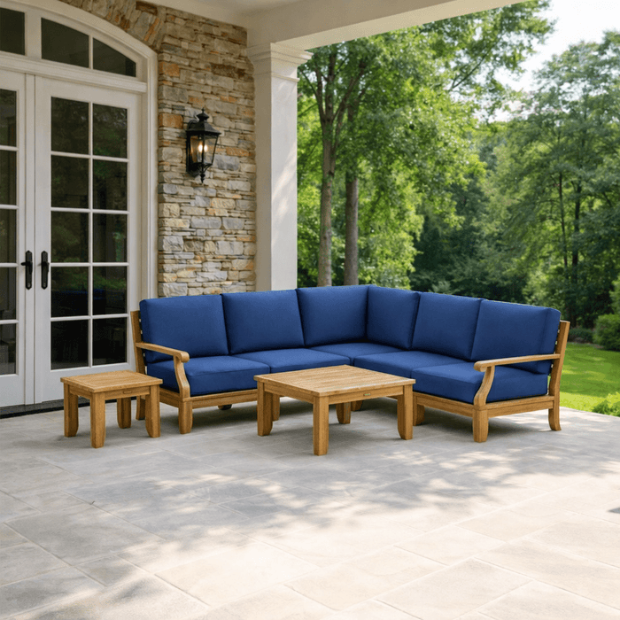 Indonesian Teak Furniture - Riviera 7 - Piece Sectional Set - Teak HQ™