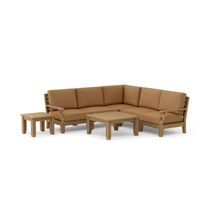 Indonesian Teak Furniture - Riviera 7 - Piece Sectional Set - Teak HQ™