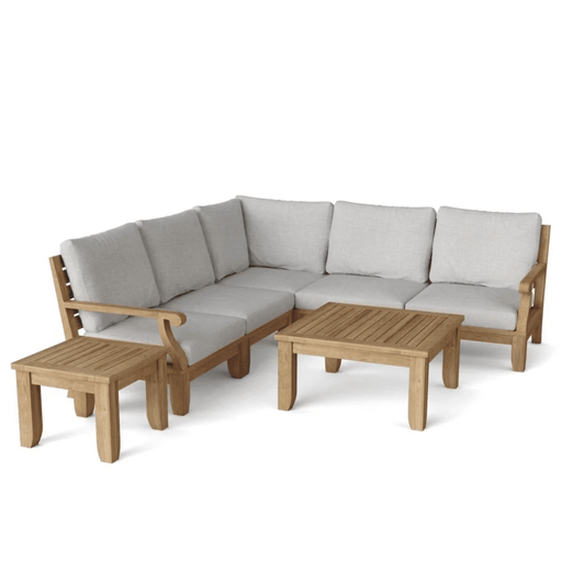 Indonesian Teak Furniture - Riviera 7 - Piece Sectional Set - Teak HQ™