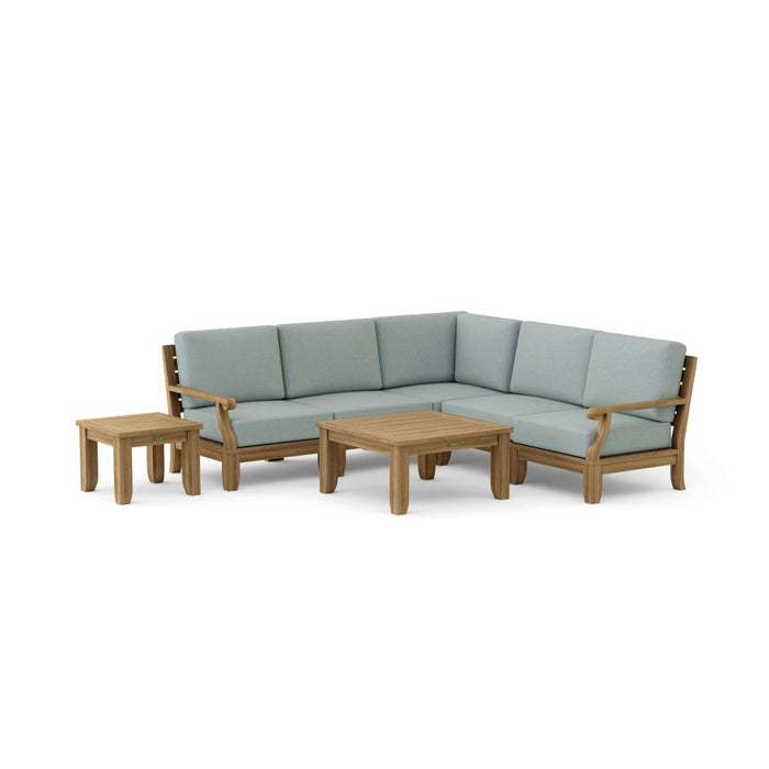 Indonesian Teak Furniture - Riviera 7 - Piece Sectional Set - Teak HQ™