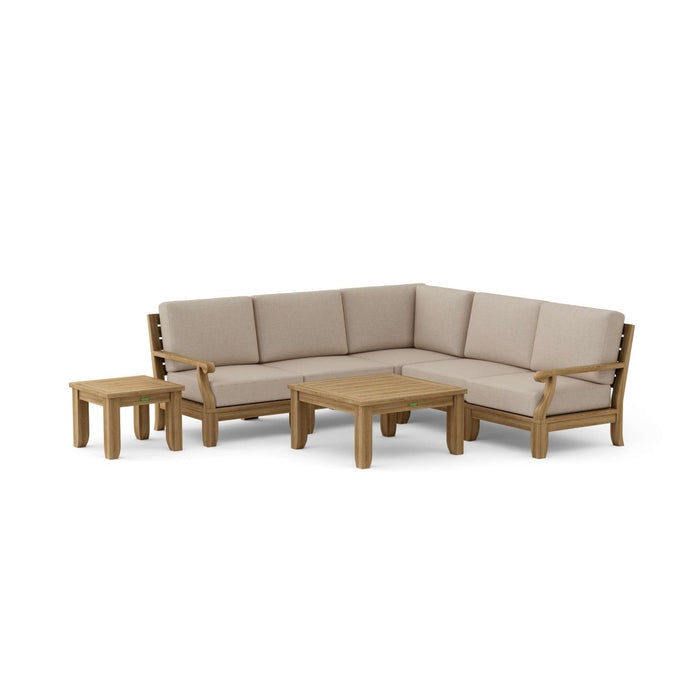 Indonesian Teak Furniture - Riviera 7 - Piece Sectional Set - Teak HQ™