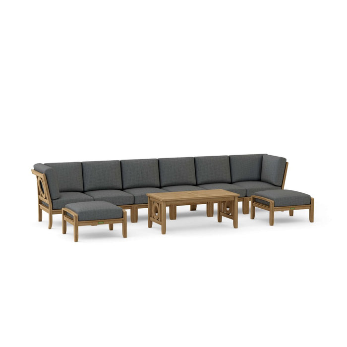 Indonesian Teak Garden Furniture - Natsepa 9 - Piece Sectional Set - Teak HQ™