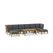 Indonesian Teak Garden Furniture - Natsepa 9 - Piece Sectional Set - Teak HQ™