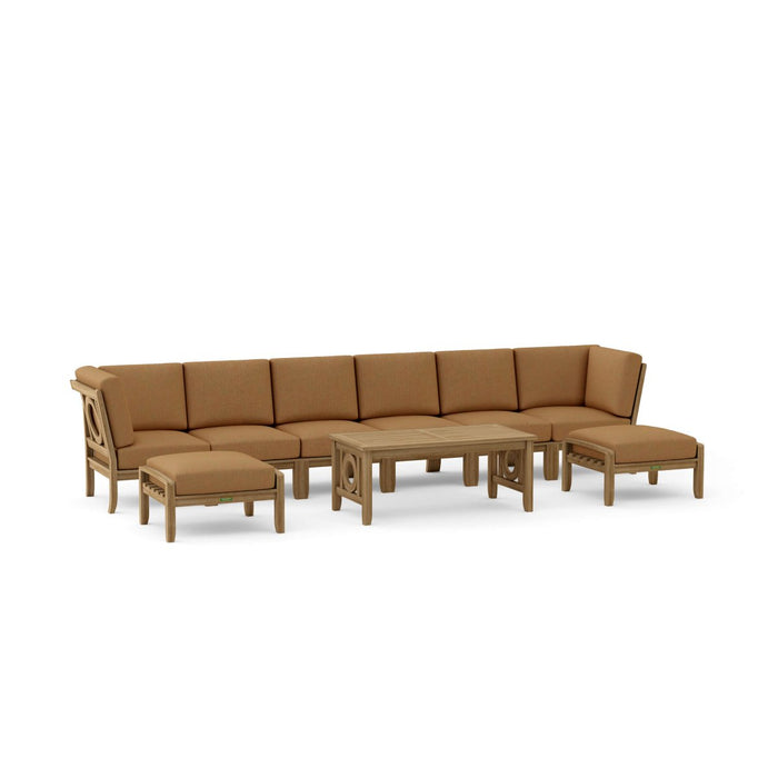 Indonesian Teak Garden Furniture - Natsepa 9 - Piece Sectional Set - Teak HQ™