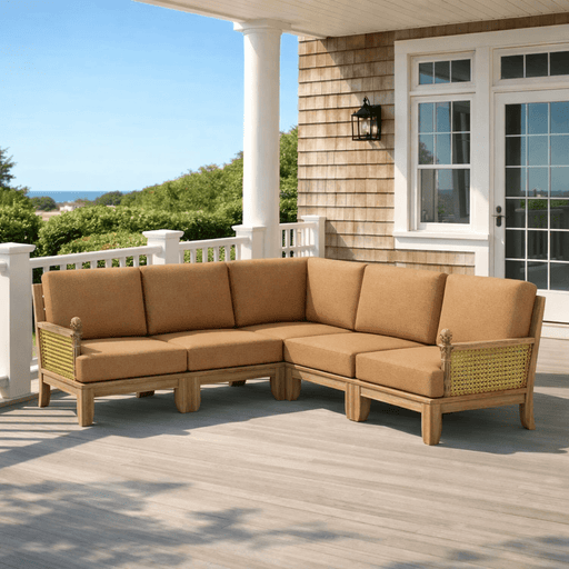 Indonesian Teak Wood Furniture - Luxe 5 - Piece Sectional Set - Teak HQ™