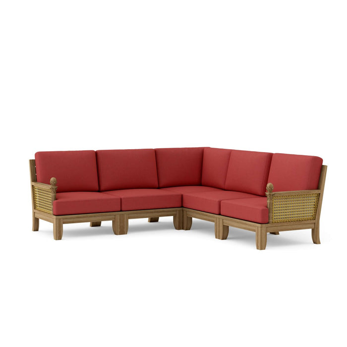 Indonesian Teak Wood Furniture - Luxe 5 - Piece Sectional Set - Teak HQ™