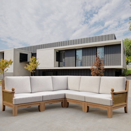 Indonesian Teak Wood Furniture - Luxe 5 - Piece Sectional Set - Teak HQ™
