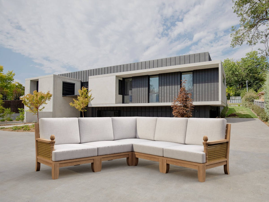 Indonesian Teak Wood Furniture - Luxe 5 - Piece Sectional Set - Teak HQ™