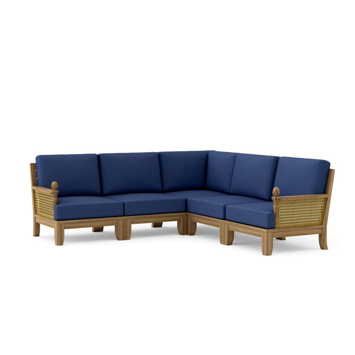 Indonesian Teak Wood Furniture - Luxe 5 - Piece Sectional Set - Teak HQ™