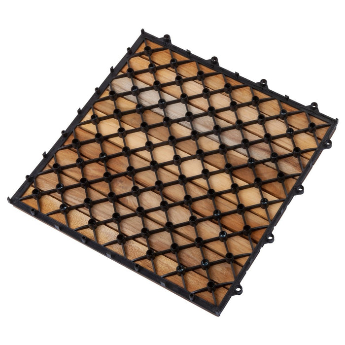 Interlocking Oiled Teak Wood Tiles (10 Sq Ft) - Deca - Teak HQ™