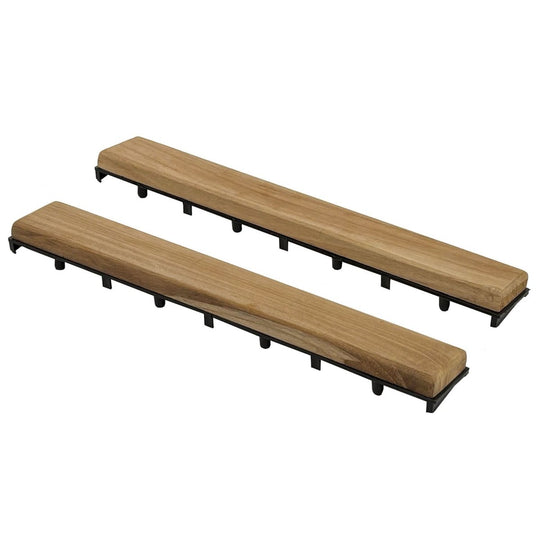 Interlocking Teak Tile Edge Pieces (Pin Style) - Teak HQ™