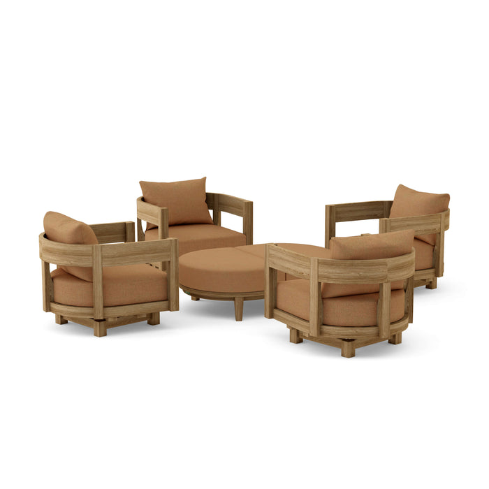 Modern Teak Patio Furniture - Coronado 6-Piece Set