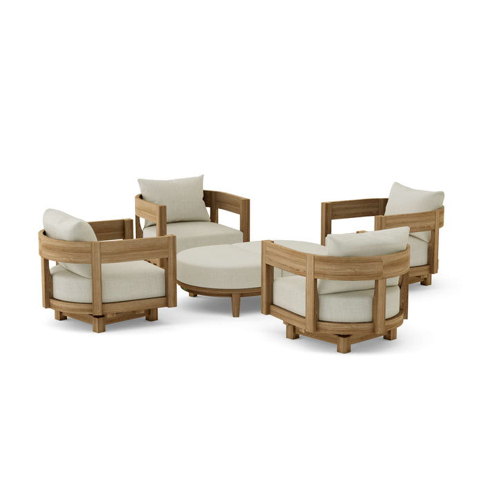 Modern Teak Patio Furniture - Coronado 6-Piece Set