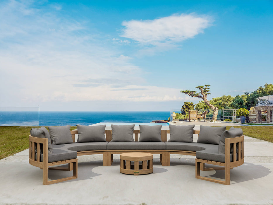 Teak Outdoor Conversation Set - Arena 6-Piece Sectional Set