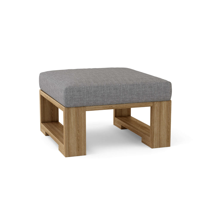 Teak Wood Ottoman - Capistrano