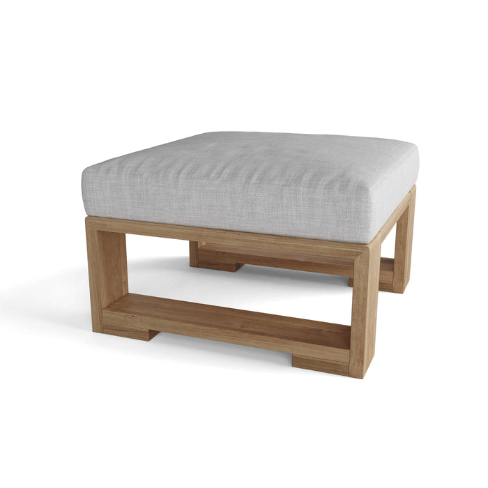 Teak Wood Ottoman - Capistrano