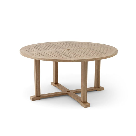 Large Round Teak Outdoor Dining Table (59" Diameter) - Tosca - Teak HQ™