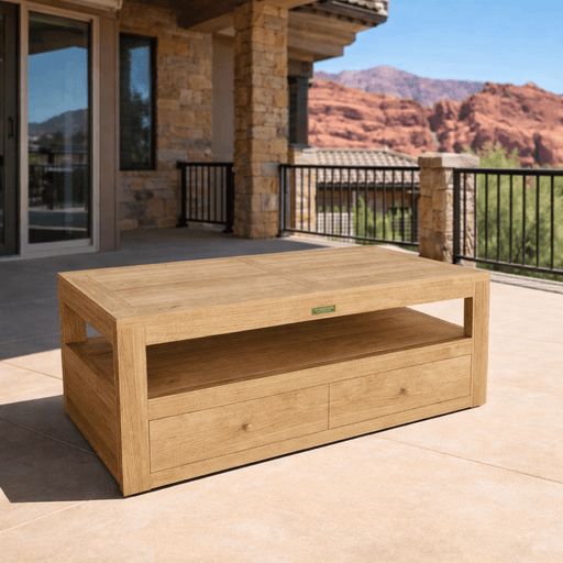 Large Teak Coffee Table (48" Long Rectangle) - Copacabana - Teak HQ™