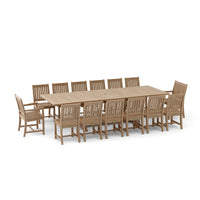 Large Teak Dining Set - Valencia (Table) & Rialto (14 Chairs)