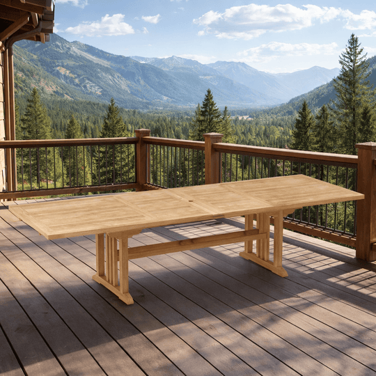 Large Teak Outdoor Dining Table (126" Long Rectangle) - Sahara - Teak HQ™