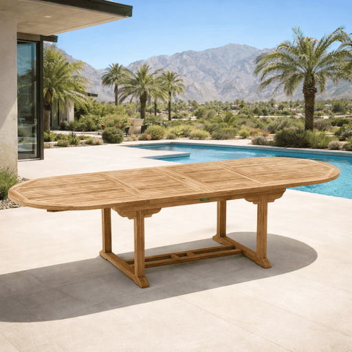 Large Teak Outdoor Table (117" Long Oval) - Bahama - Teak HQ™