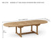 Large Teak Outdoor Table (117" Long Oval) - Bahama - Teak HQ™