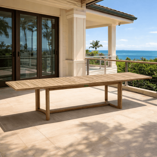 Large Teak Patio Table (136" Long Rectangle) - Catania - Teak HQ™