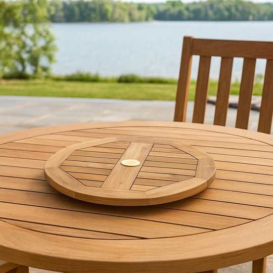 Lazy Susan Made of Teak Wood (24" Diameter) - Teak HQ™
