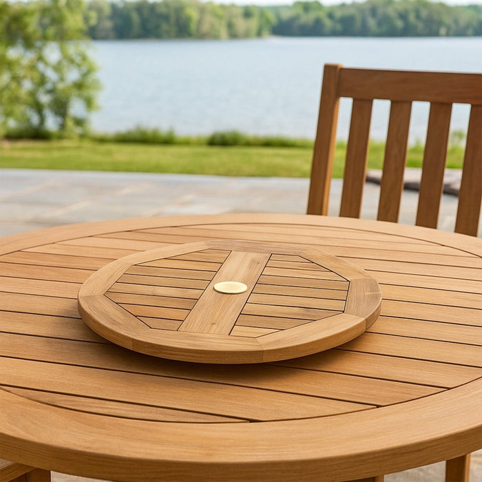 Lazy Susan Made of Teak Wood (24" Diameter) - Teak HQ™