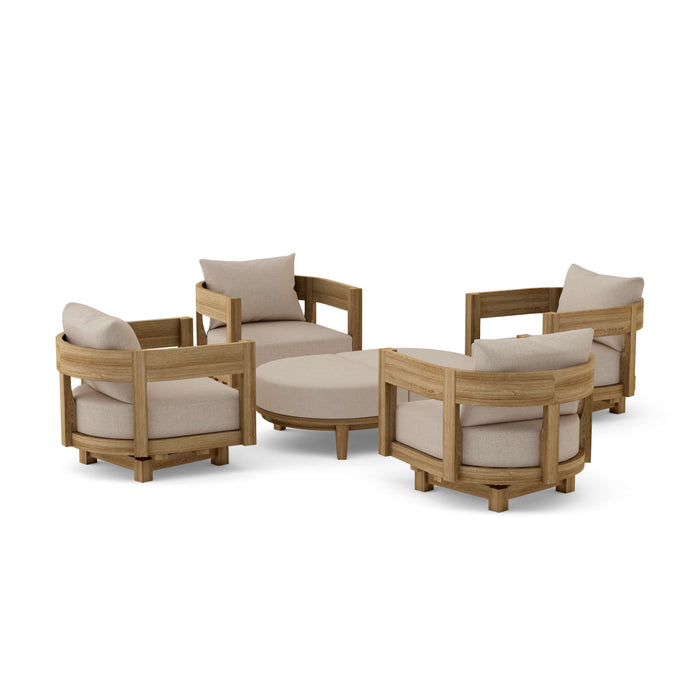 Modern Teak Patio Furniture - Coronado 6-Piece Set