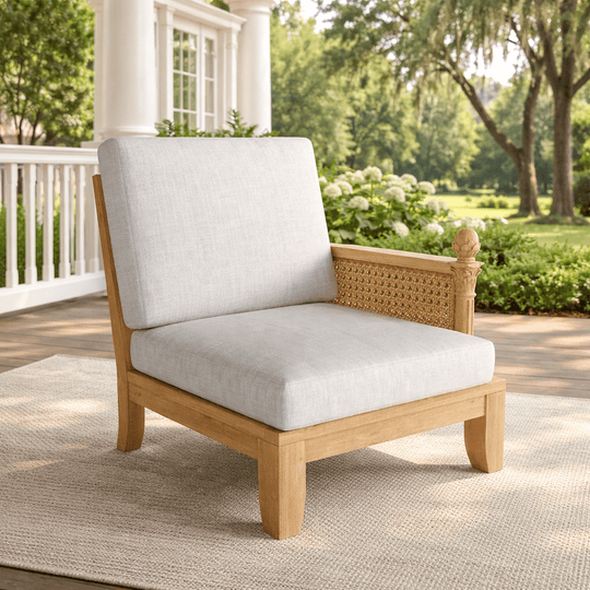 Left End Luxe Teak Sectional Piece - Teak HQ™