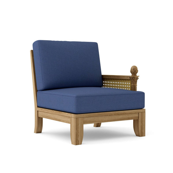 Left End Luxe Teak Sectional Piece - Teak HQ™