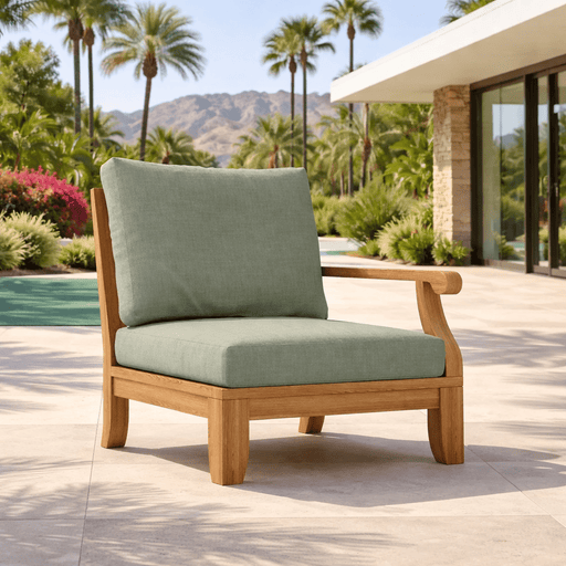 Left End Riviera Teak Sectional Piece - Teak HQ™