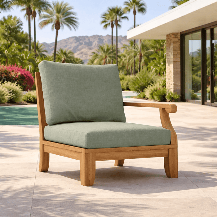 Left End Riviera Teak Sectional Piece - Teak HQ™