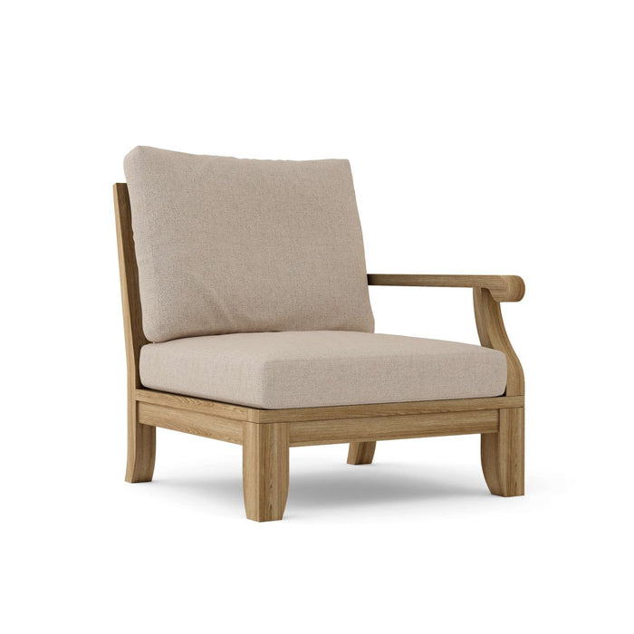 Left End Riviera Teak Sectional Piece - Teak HQ™