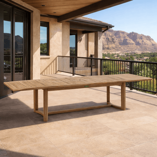 Long Teak Outdoor Table (136" Long Rectangle) - Coronado - Teak HQ™