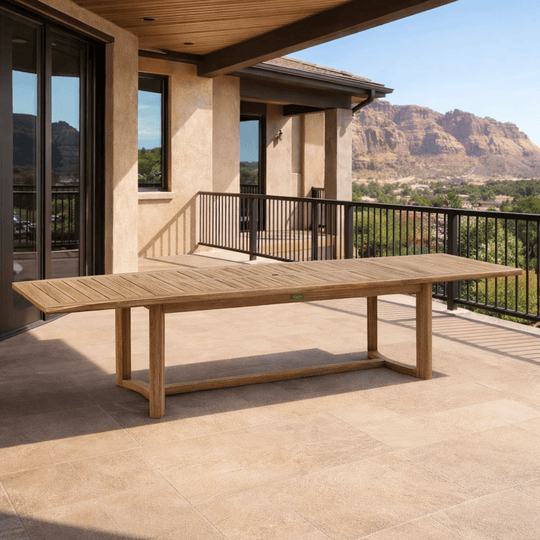 Long Teak Outdoor Table (136" Long Rectangle) - Coronado - Teak HQ™