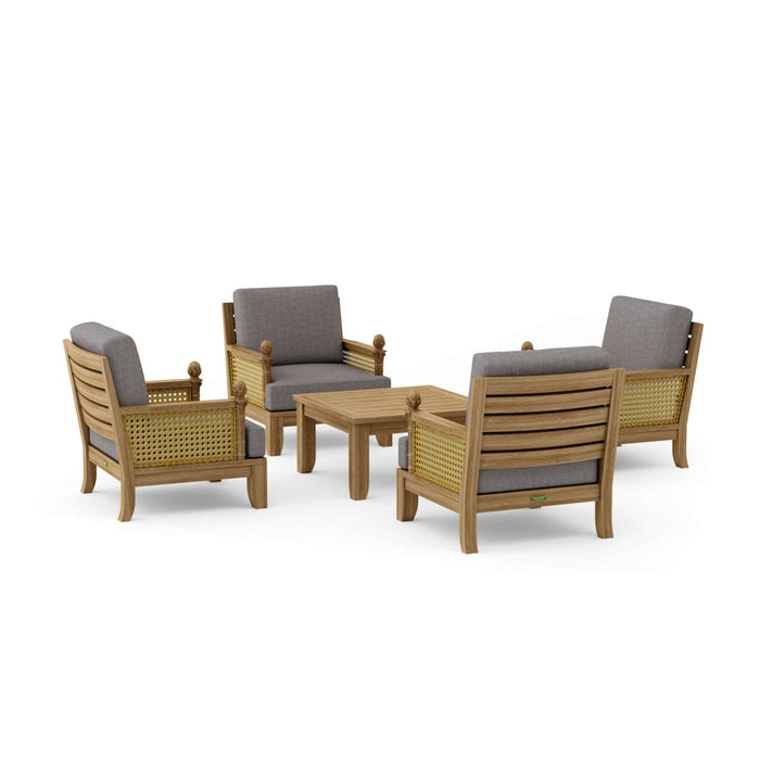 Luxury Teak Garden Furniture - Luxe 5 - Piece Set - Teak HQ™
